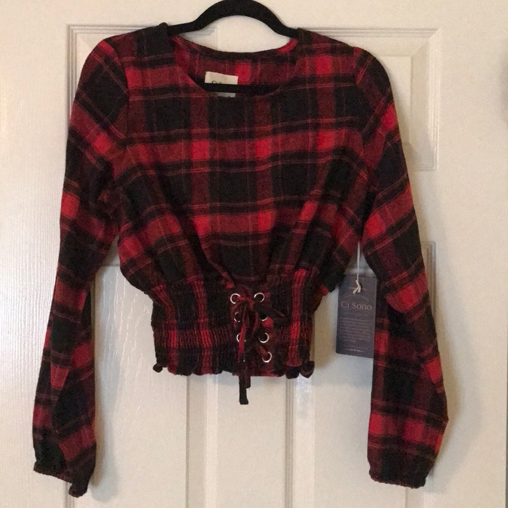 Plaid top